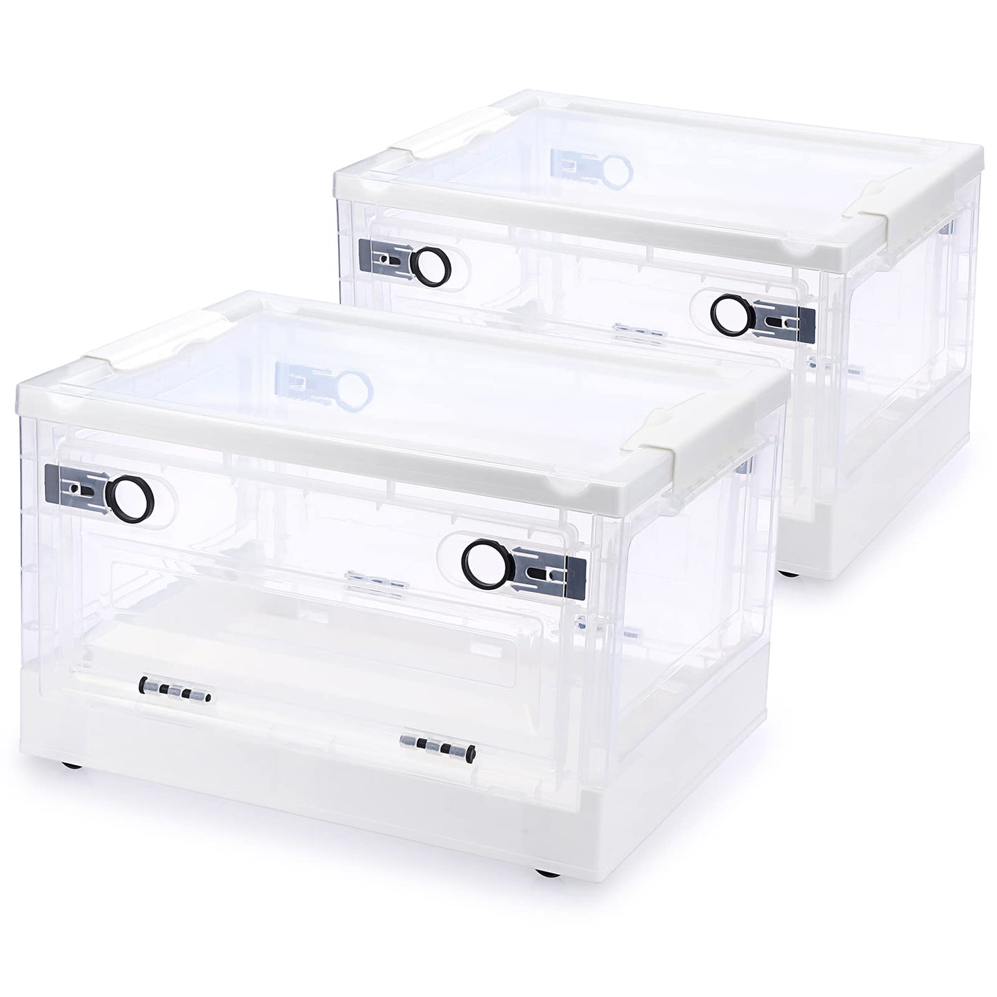 Collapsible Storage Bins with Double Side Doors