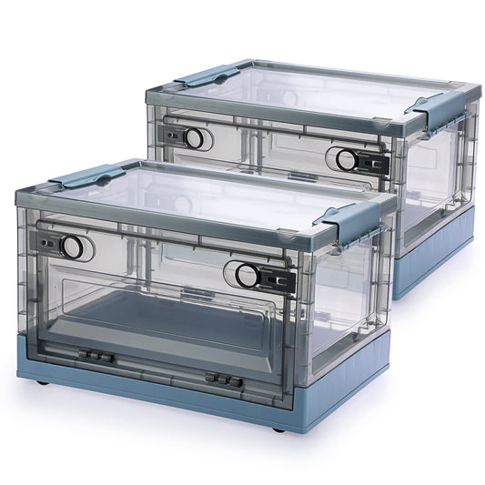 Collapsible Storage Bins with Double Side Doors